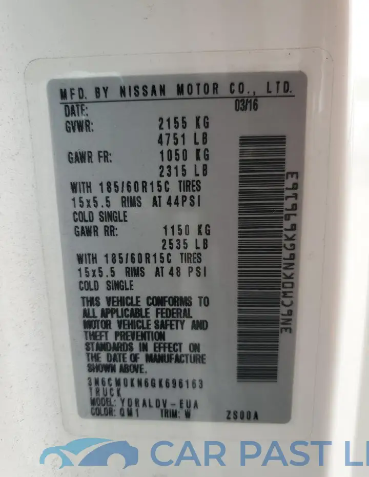 3N6CM0KN6GK696163# 13