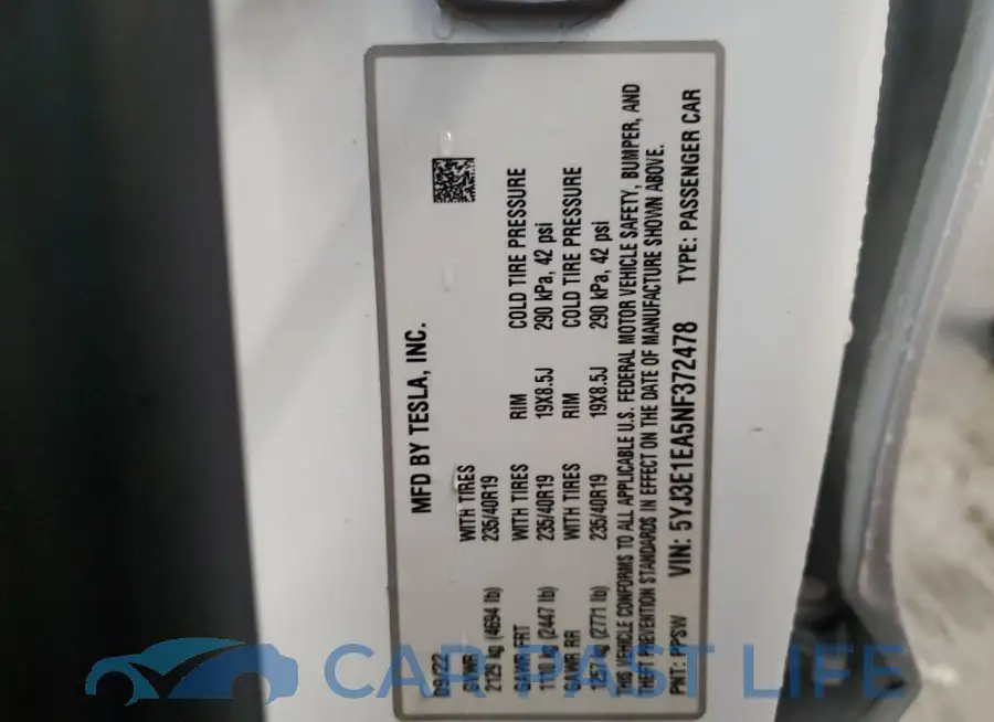 5YJ3E1EA5NF372478# 12