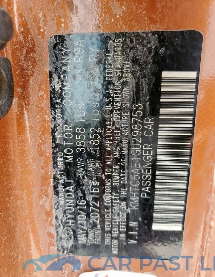 KMHTC6AE1GU298753# 12
