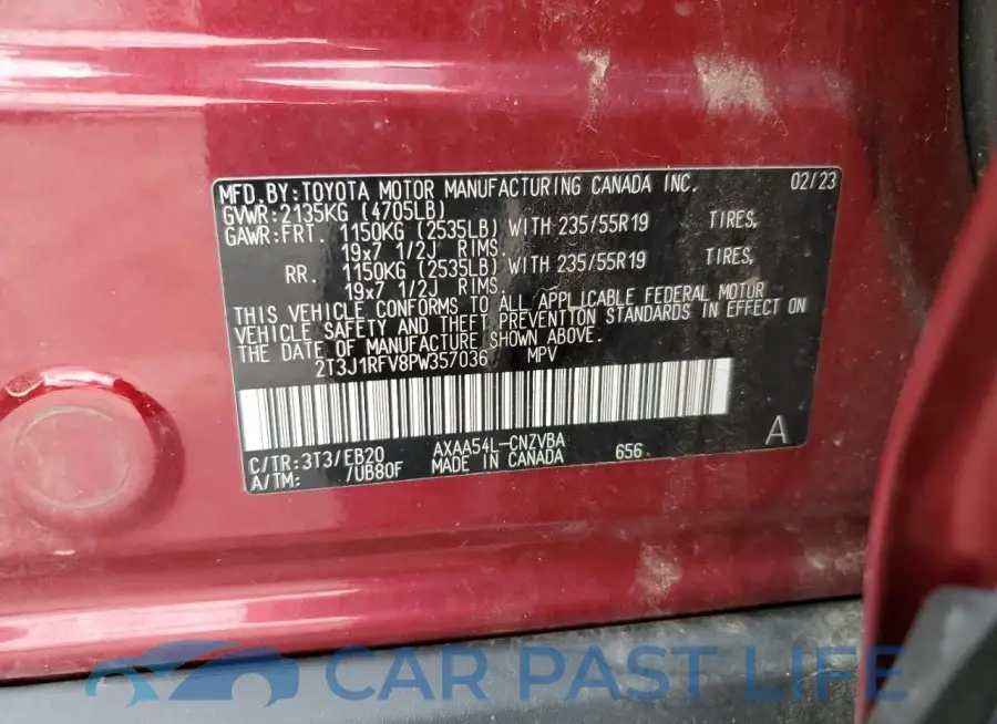 2T3J1RFV8PW357036# 14