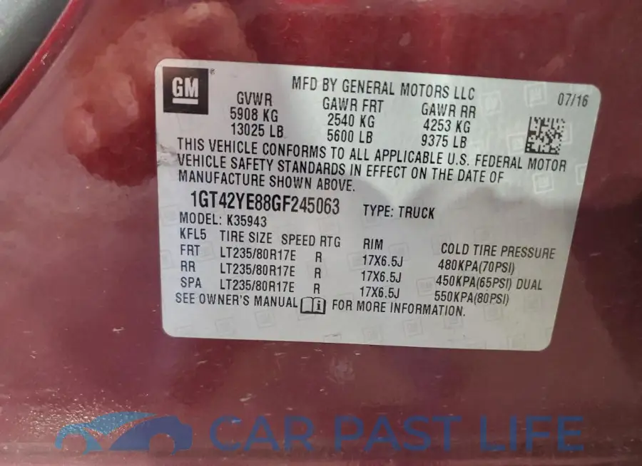 1GT42YE88GF245063# 12