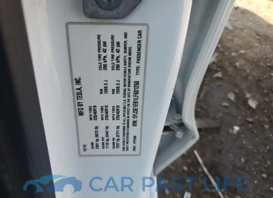 5YJ3E1EB1LF601258# 12