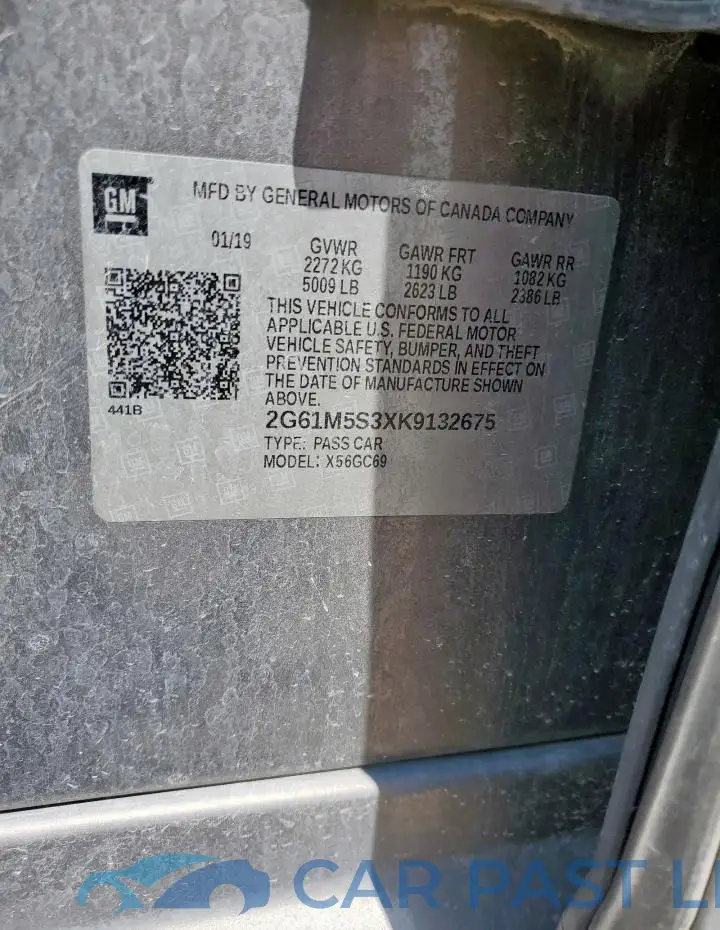 2G61M5S3XK9132675# 13