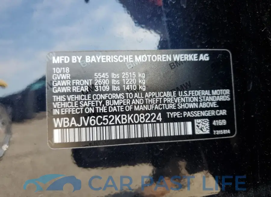 WBAJV6C52KBK08224# 13
