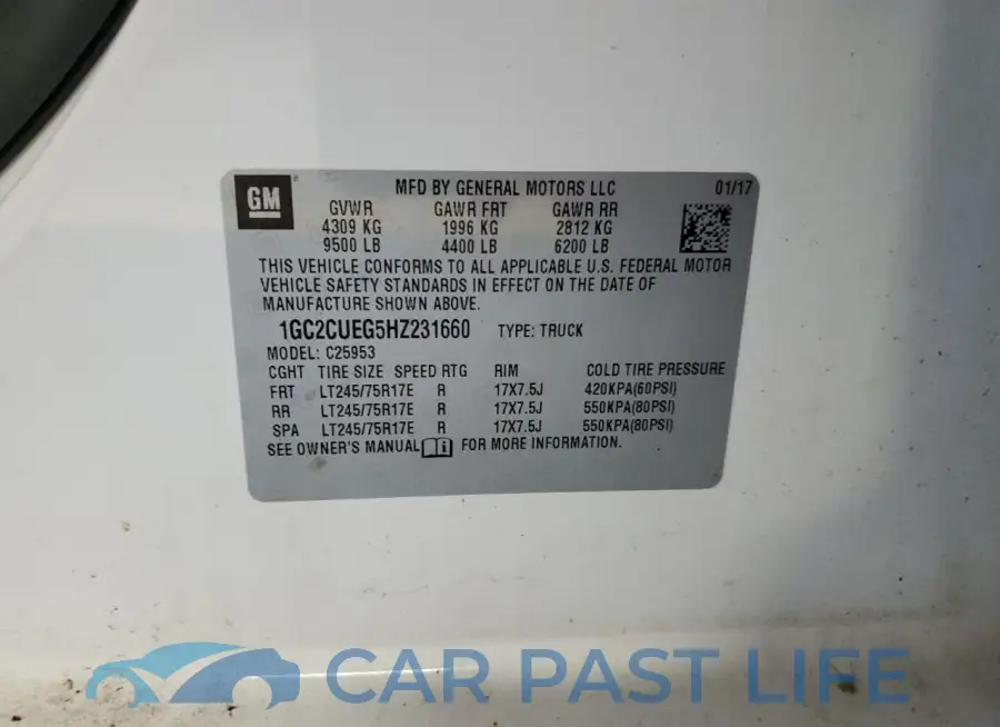 1GC2CUEG5HZ231660# 12