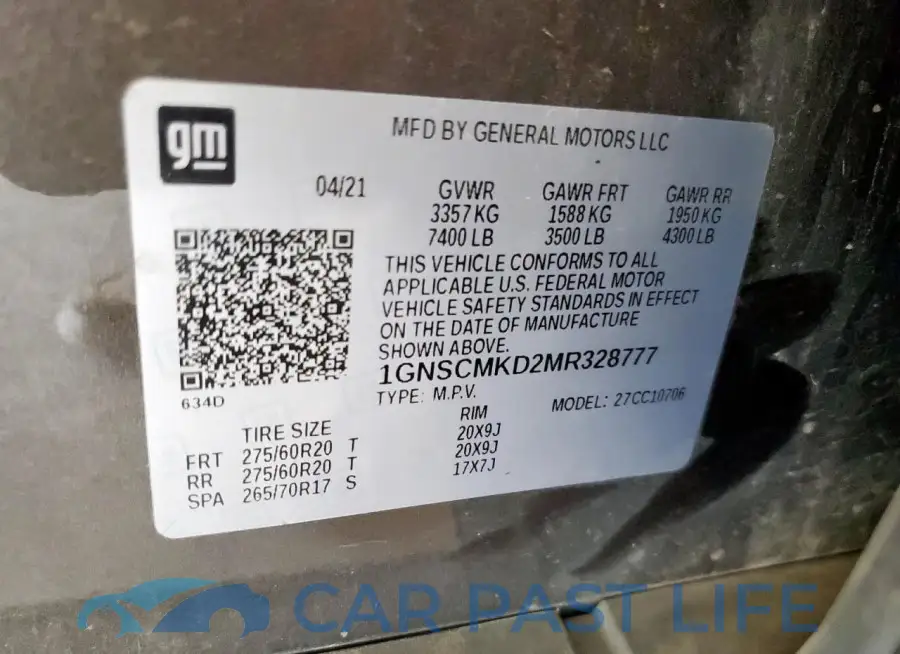 1GNSCMKD2MR328777# 13