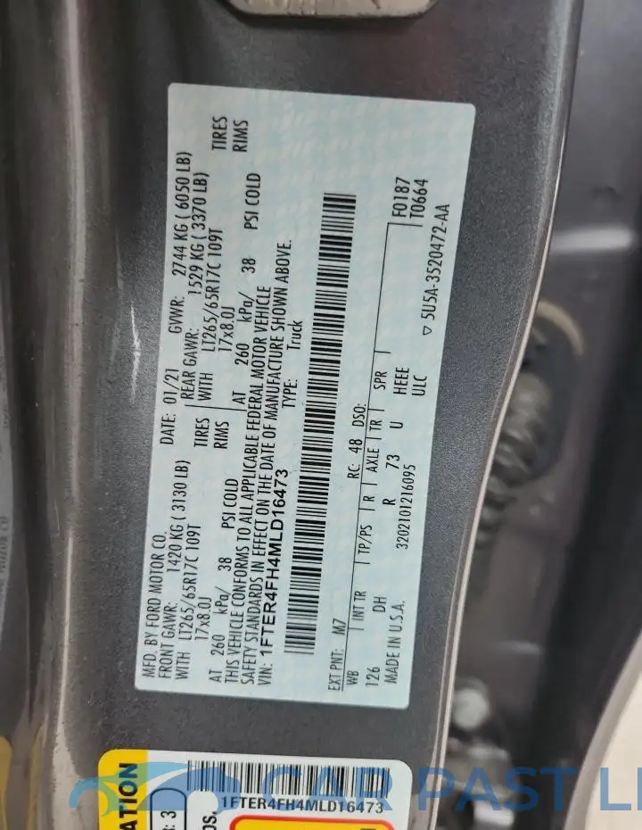 1FTER4FH4MLD16473# 12