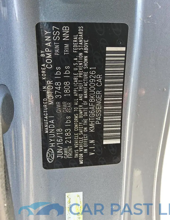 KMHTG6AF8KU009261# 12