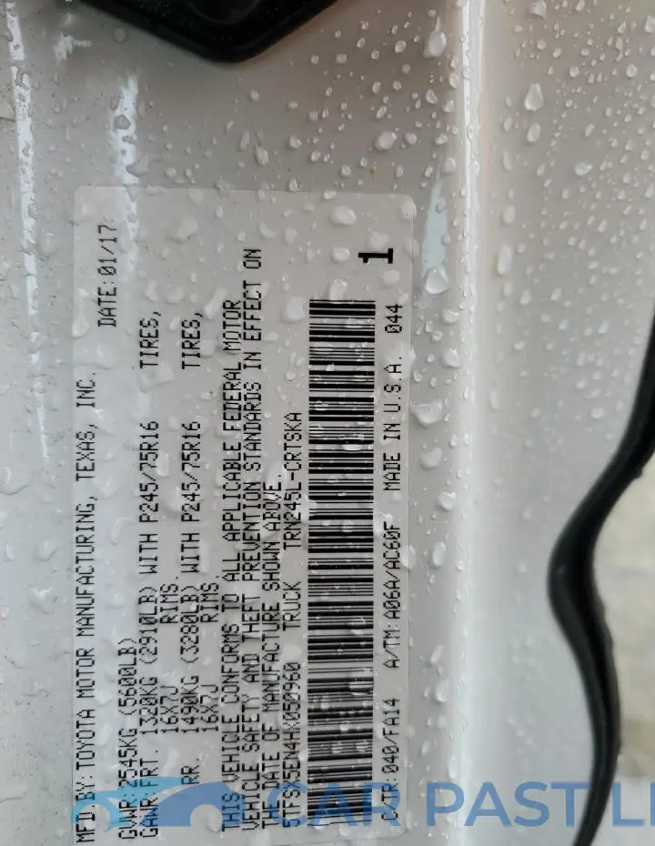 5TFSX5EN4HX050960# 12