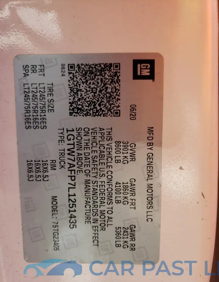 1GTW7AFP7L1251435# 13