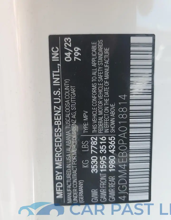4JGDM4EB0PA018814# 12