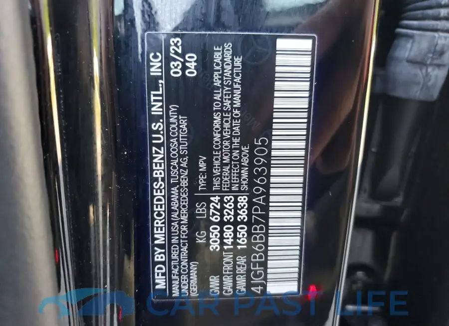 4JGFB6BB7PA963905# 13