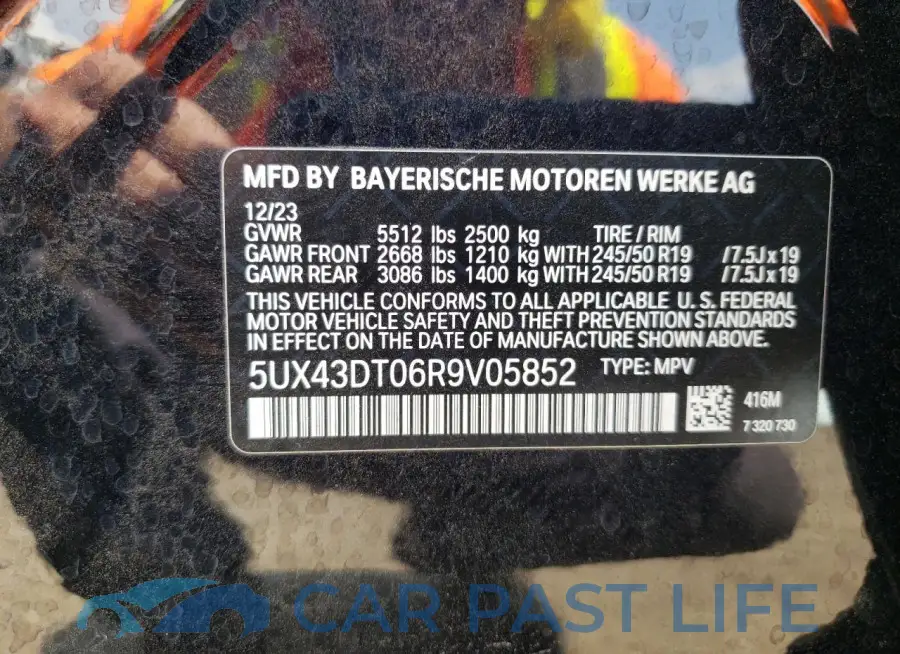 5UX43DT06R9V05852# 13