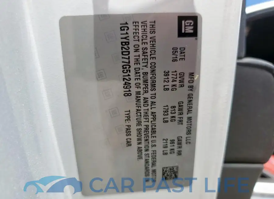 1G1YB2D77G5124918# 12