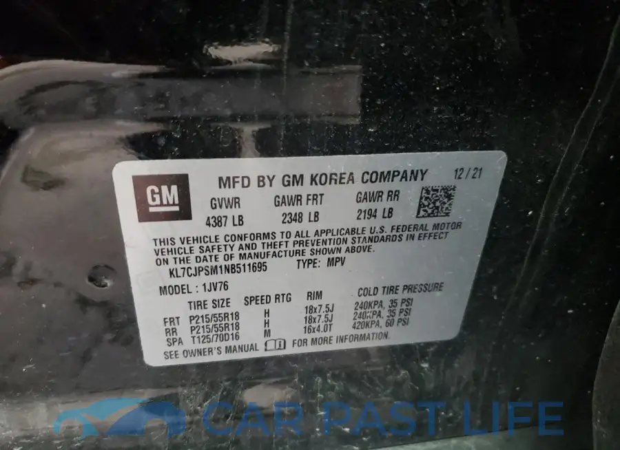 KL7CJPSM1NB511695# 14
