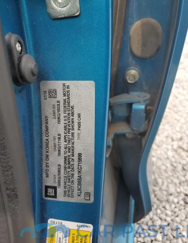 KL8CB6SA1KC715699# 12