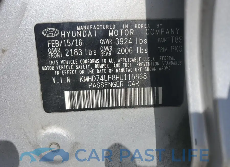 KMHD74LF8HU115868# 12