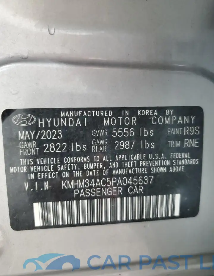 KMHM34AC5PA045637# 12