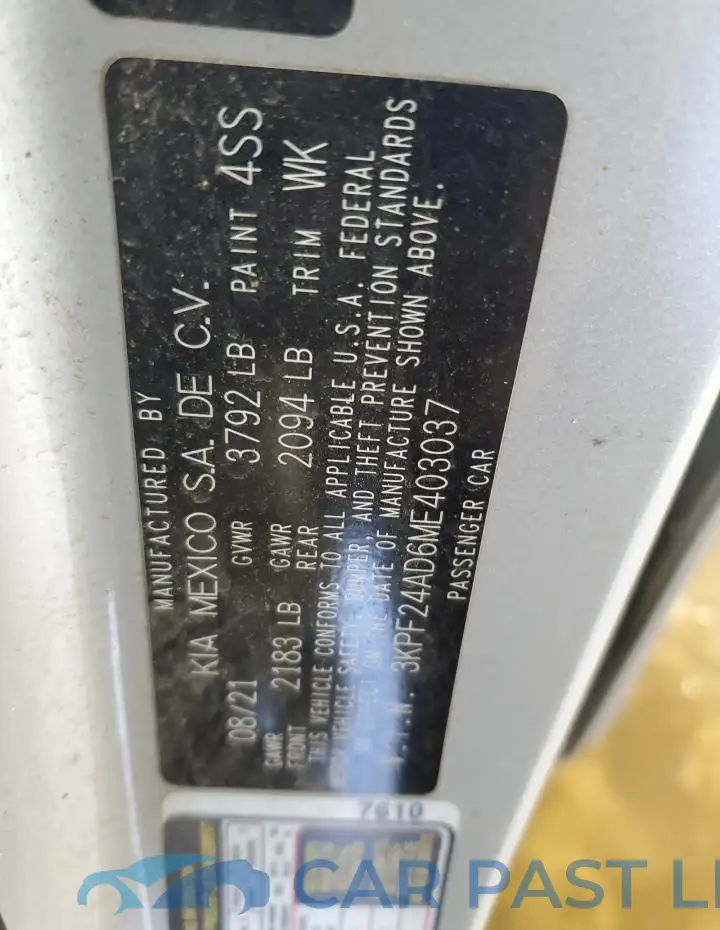 3KPF24AD6ME403037# 12