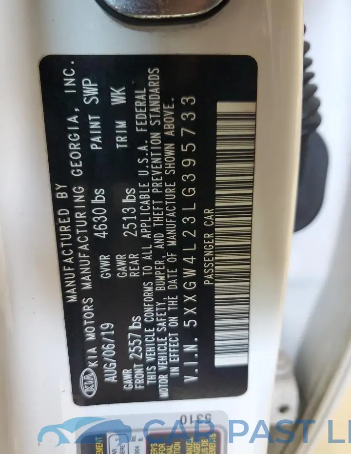5XXGW4L23LG395733# 12