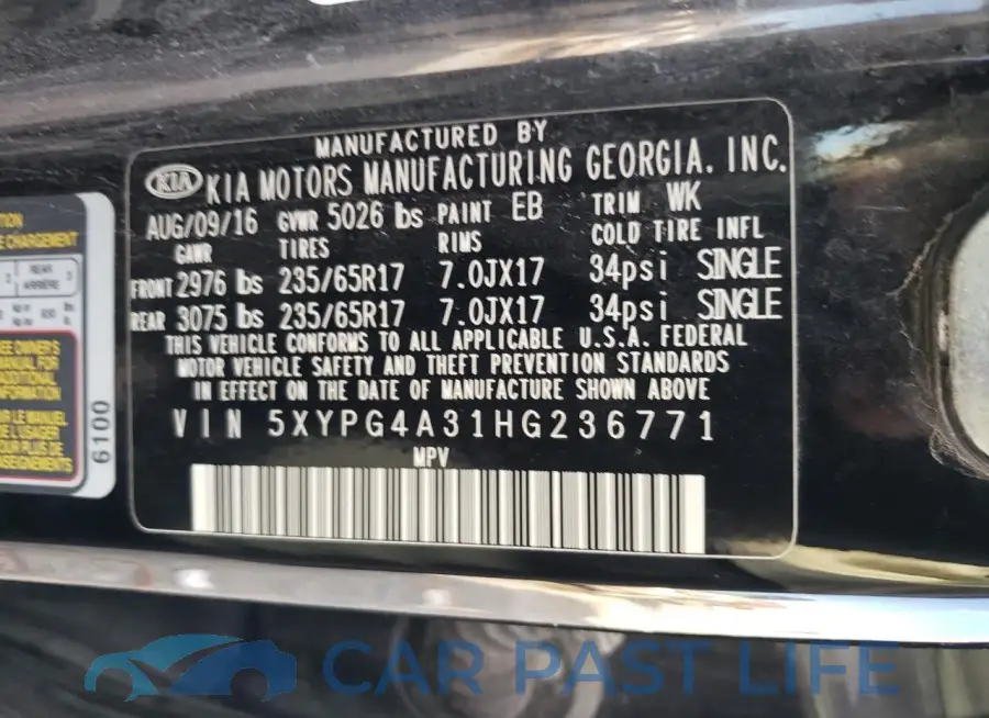 5XYPG4A31HG236771# 12