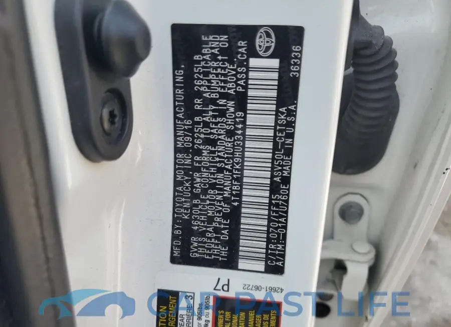 4T1BF1FK9HU334419# 12
