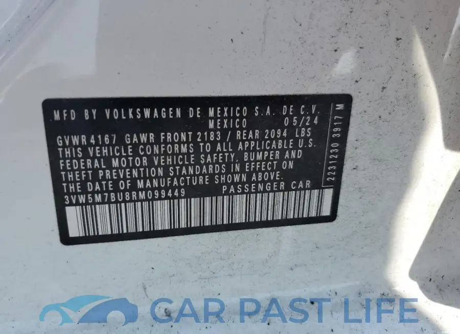 3VW5M7BU8RM099449# 12