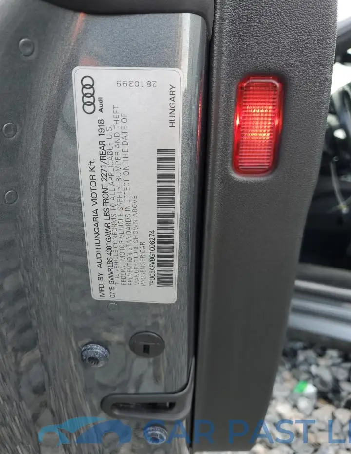 TRUC5AFV8G1006274# 13