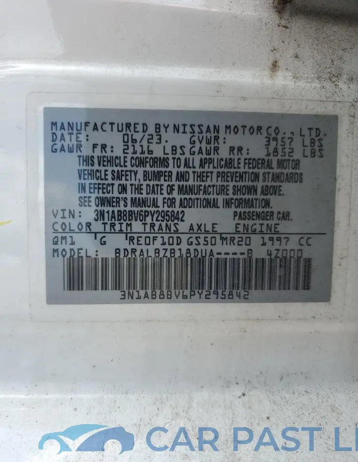 3N1AB8BV6PY295842# 12