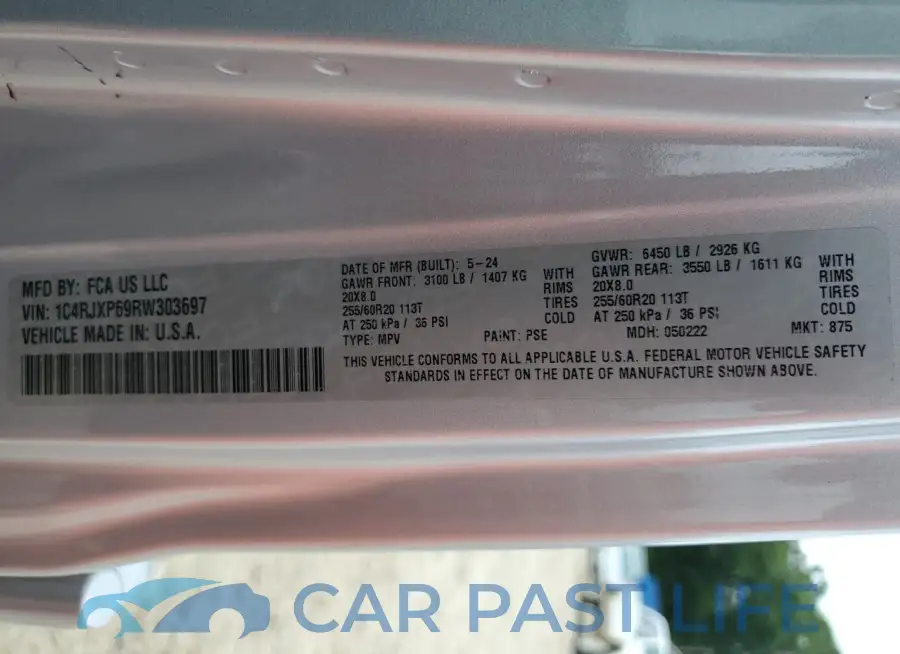 1C4RJXP69RW303697# 13