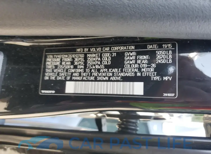 YV4612HK2G1012760# 13