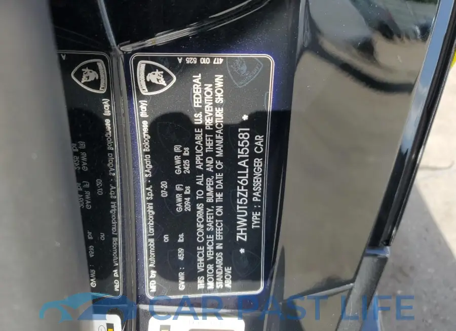 ZHWUT5ZF6LLA15581# 12