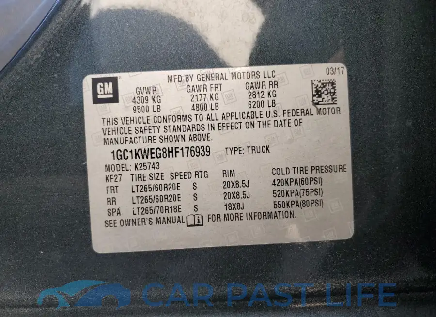 1GC1KWEG8HF176939# 12