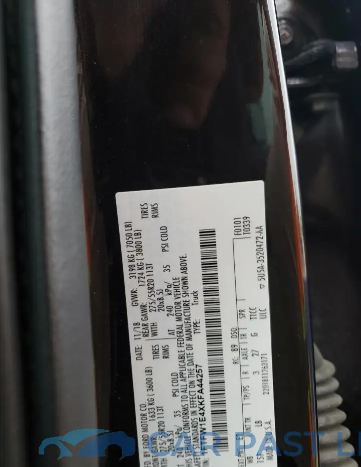 1FTFW1E4XKFA44257# 12