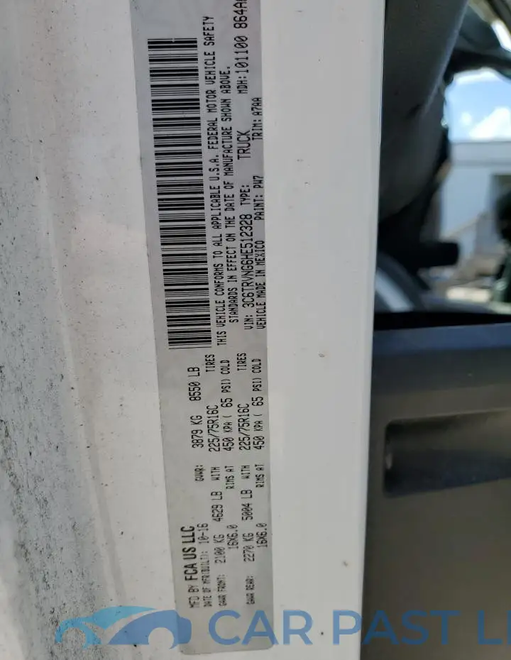 3C6TRVNG6HE512328# 14