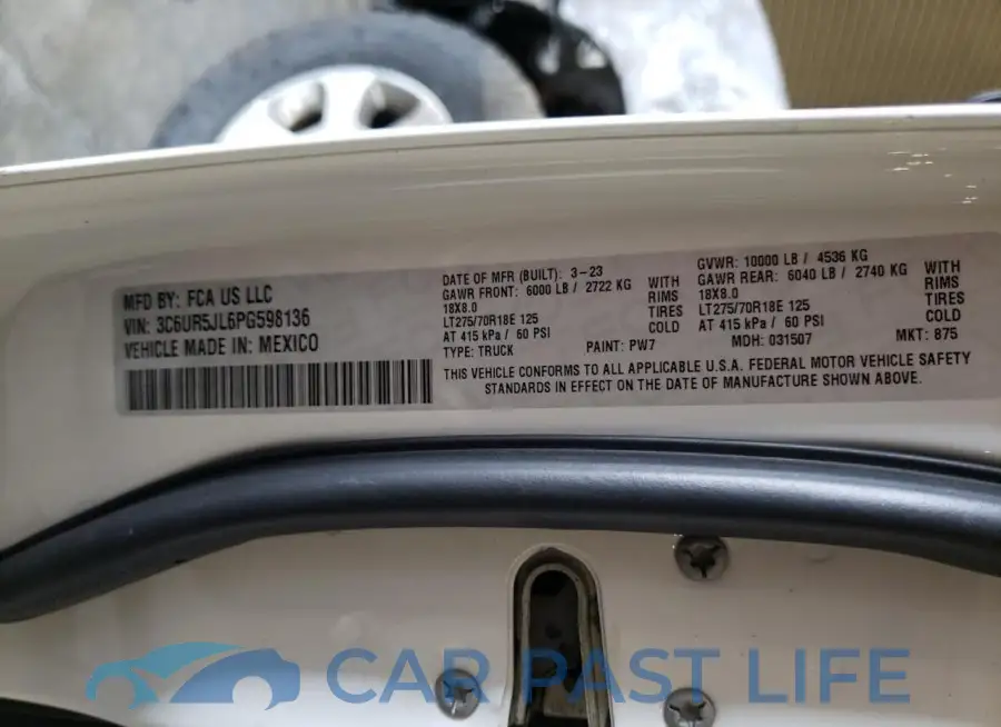 3C6UR5JL6PG598136# 12