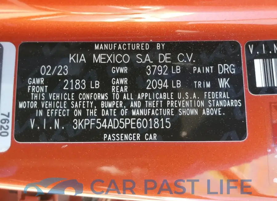 3KPF54AD5PE601815# 13