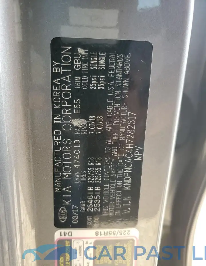 KNDPNCAC4H7282317# 13