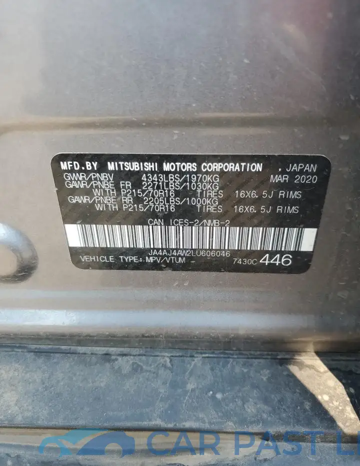JA4AJ4AW2LU606046# 13