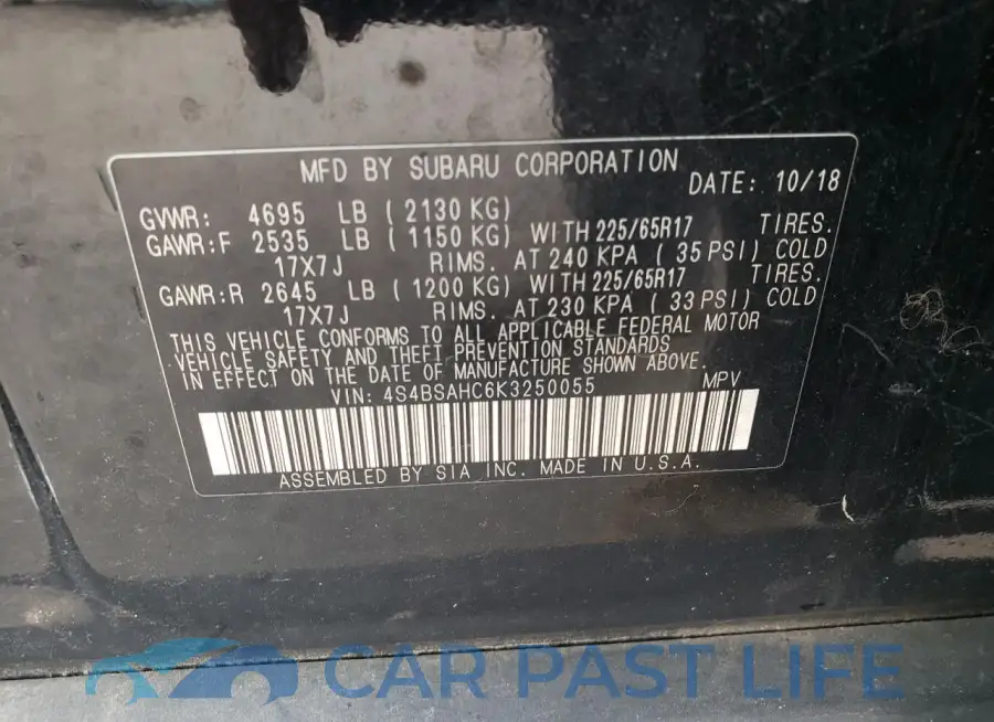 4S4BSAHC6K3250055# 12