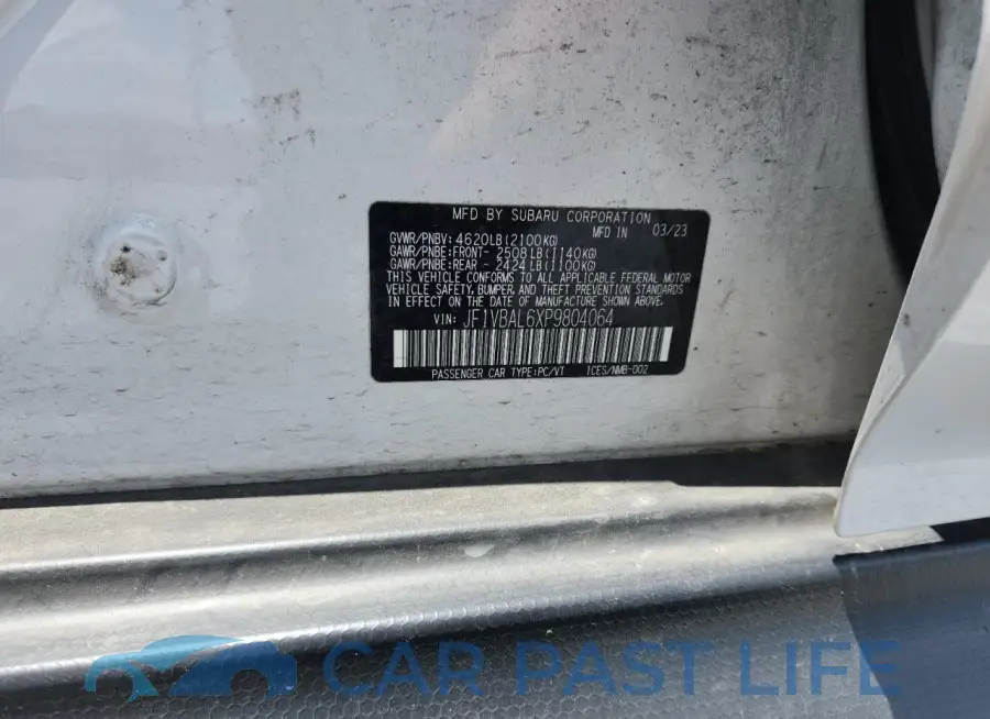 JF1VBAL6XP9804064# 12