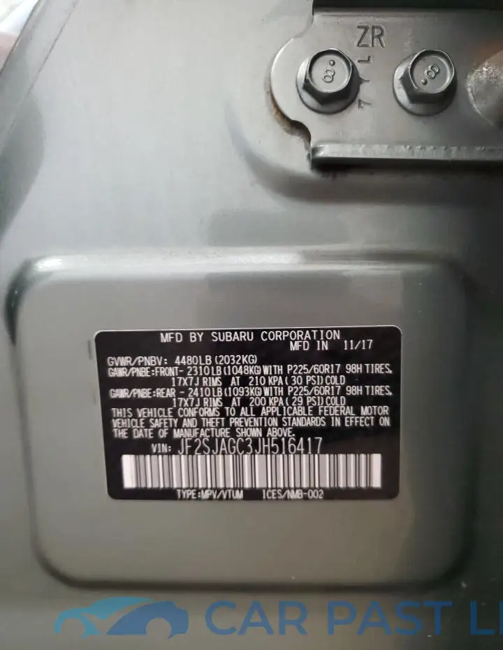 JF2SJAGC3JH516417# 14