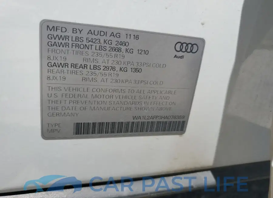 WA1L2AFP3HA076359# 12