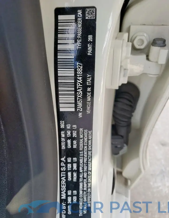 ZAM57XSA7PX418827# 12