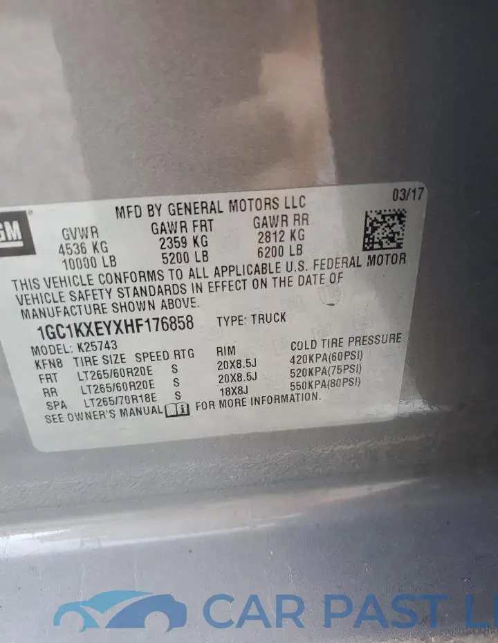 1GC1KXEYXHF176858# 12