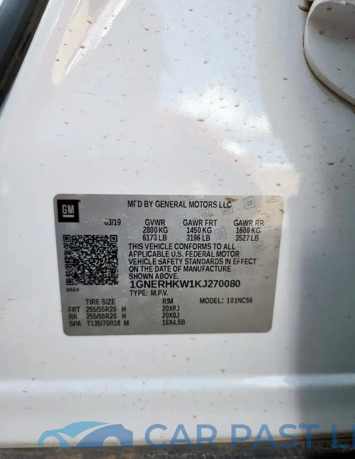 1GNERHKW1KJ270080# 13