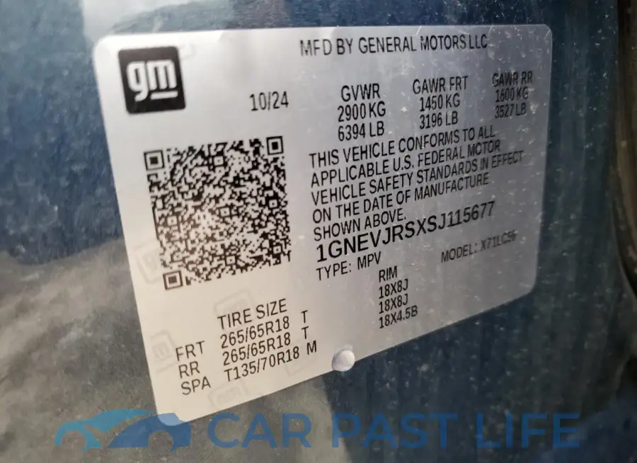 1GNEVJRSXSJ115677# 13