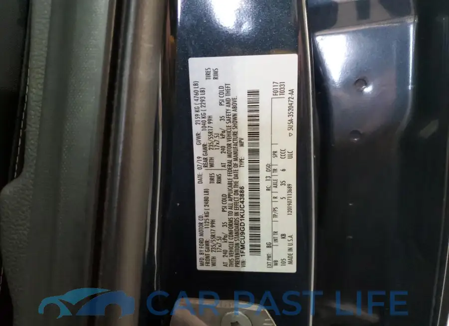 1FMCU9GD1KUC43886# 13