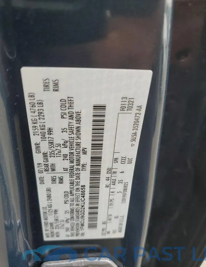 1FMCU9GD2KUC48658# 14