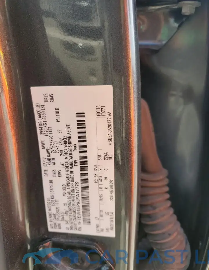1FTEW1EP9JFA17779# 12